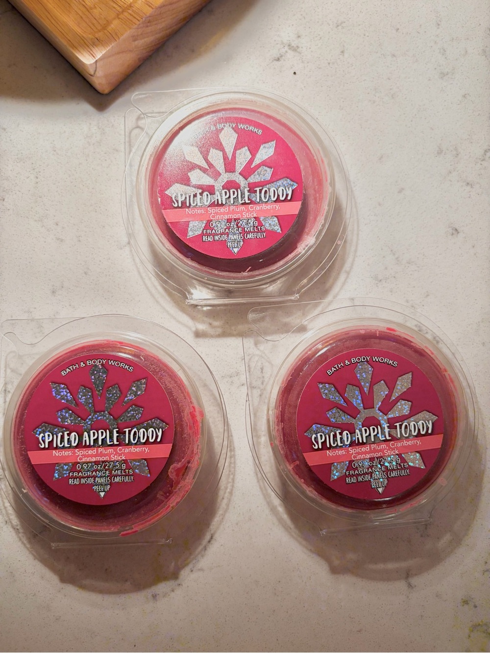 Bath & Body Works Spiced Apple Toddy Fragrance Wax Melts (3 Pack) – New